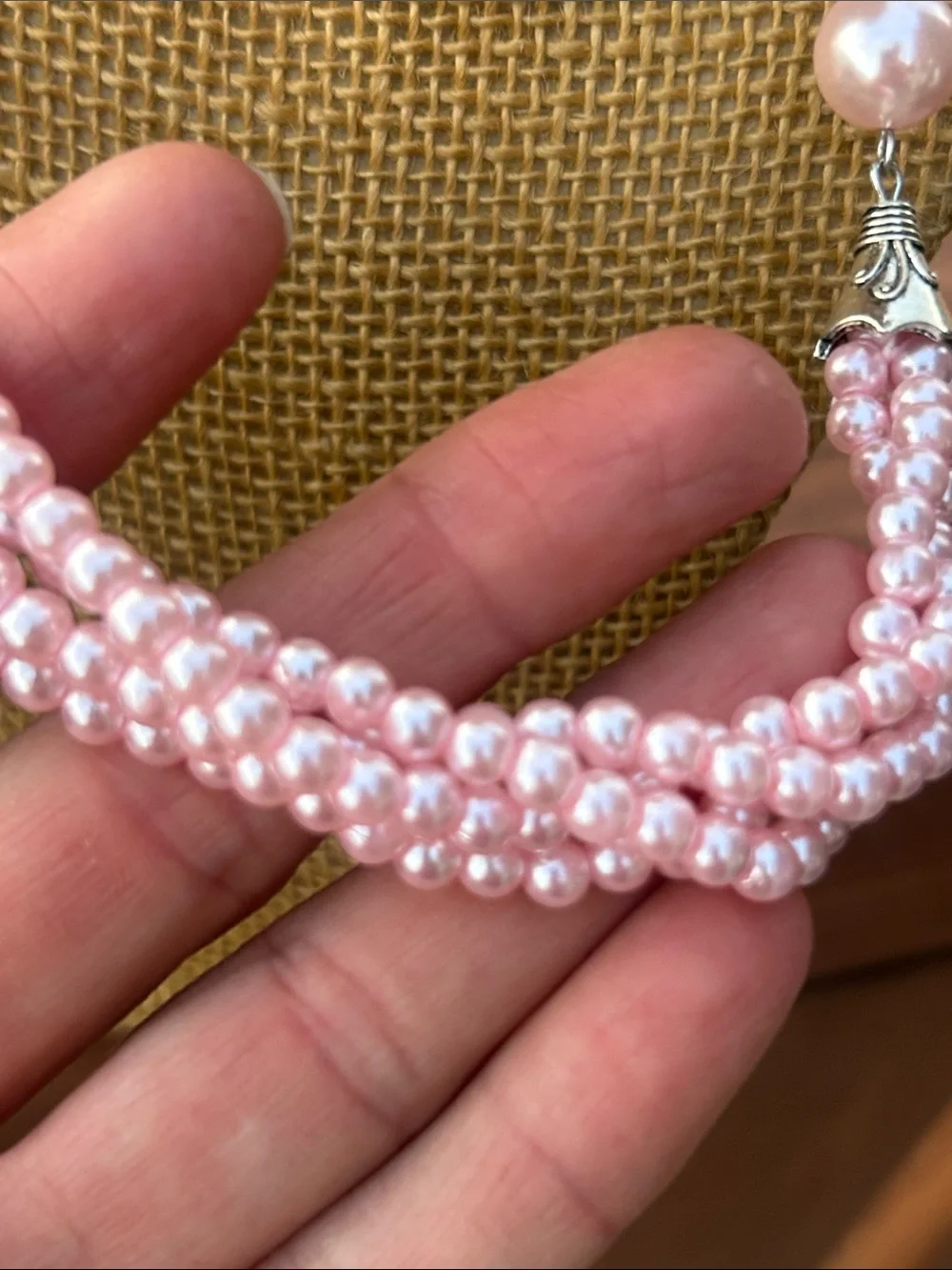 Paparazzi ONE WOMAN SHOW Pink Pearl Multi-Strand Necklace - Picture 6 of 8